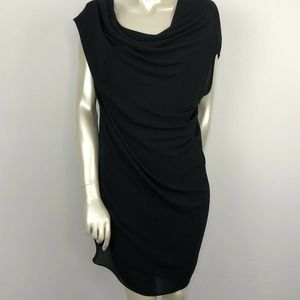 HELMUT LANG Black Draped Dress Size 8